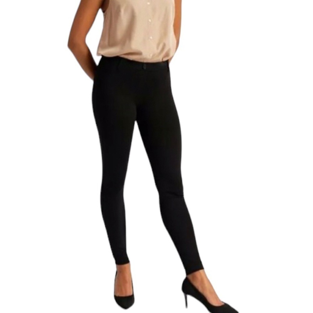 Betabrand Yoga Dress Pants Skinny Leg Black Size Medium Ponte Knit Style W1166 - Picture 1 of 7